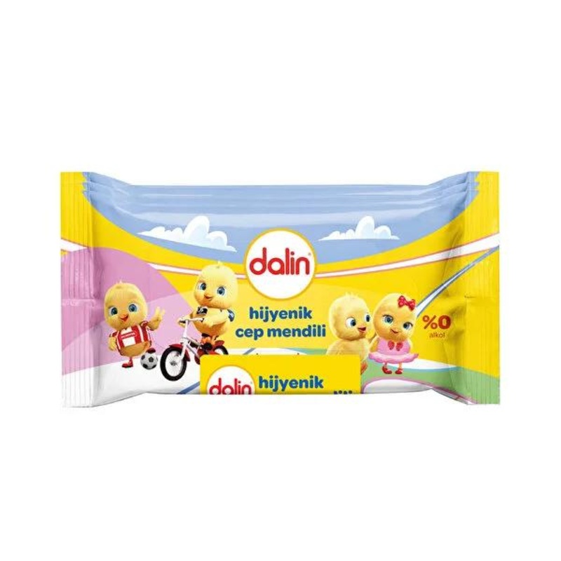 Dalin Hygienic Wet Wipes – Alcohol & Paraben Free, Gentle Cleansing for Sensitive Skin, Travel Pocket Size 3×15 Pack