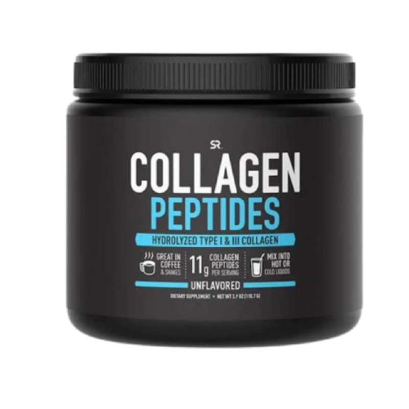 SPORTS RESEARCH COLLAGEN PEPTIDES HYDROLYZED TYPE I & III COLLAGEN – UNFLAVORED (3.9OZ, 110.7G)