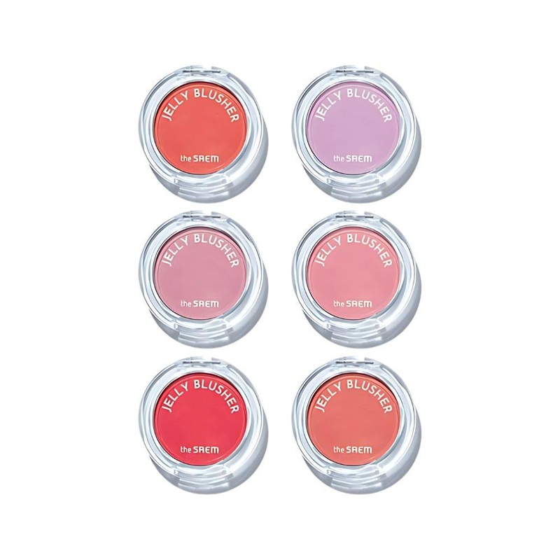 The SAEM Jelly Blusher  4.5g (6 Shades) | Silky Watercolour Blush with Cushiony Jelly Texture CR01  Peach Crush