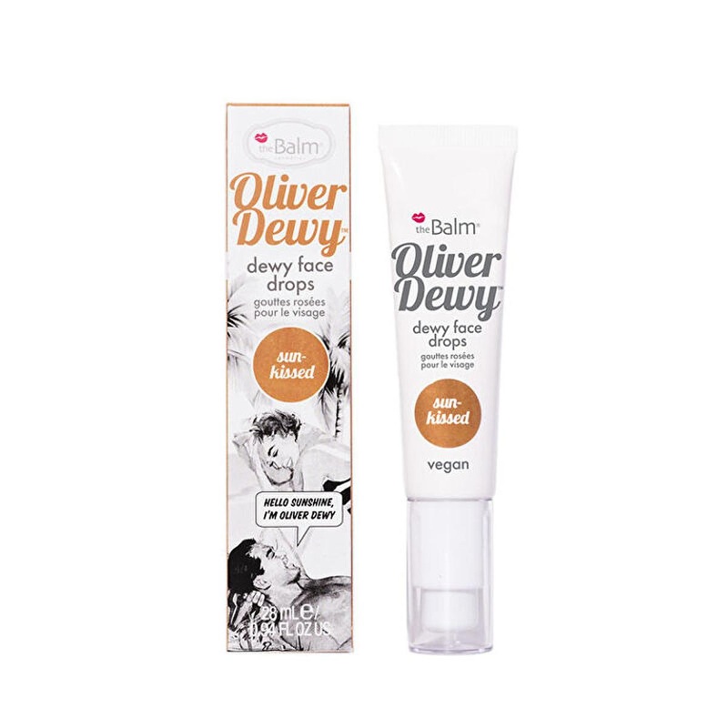 theBalm Oliver Dewy Face Drops – Sun Kissed Liquid Highlighter for Radiant, Sun-Kissed Glow & Buildable Shimmer