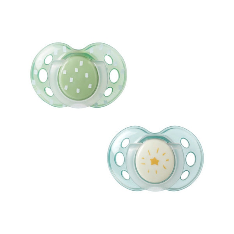 Tommee Tippee Night Time Soother 2x 18-36m PLAE