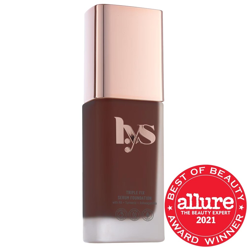 Triple Fix Serum Foundation: Clean, Vegan Makeup with Hyaluronic Acid & Turmeric for Radiant, Natural Coverage