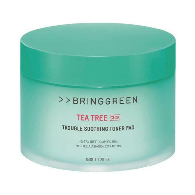 BRINGGREEN Tea Tree Cica Trouble Soothing Toner Pad  90 Pads | Acne Care & Oil Control