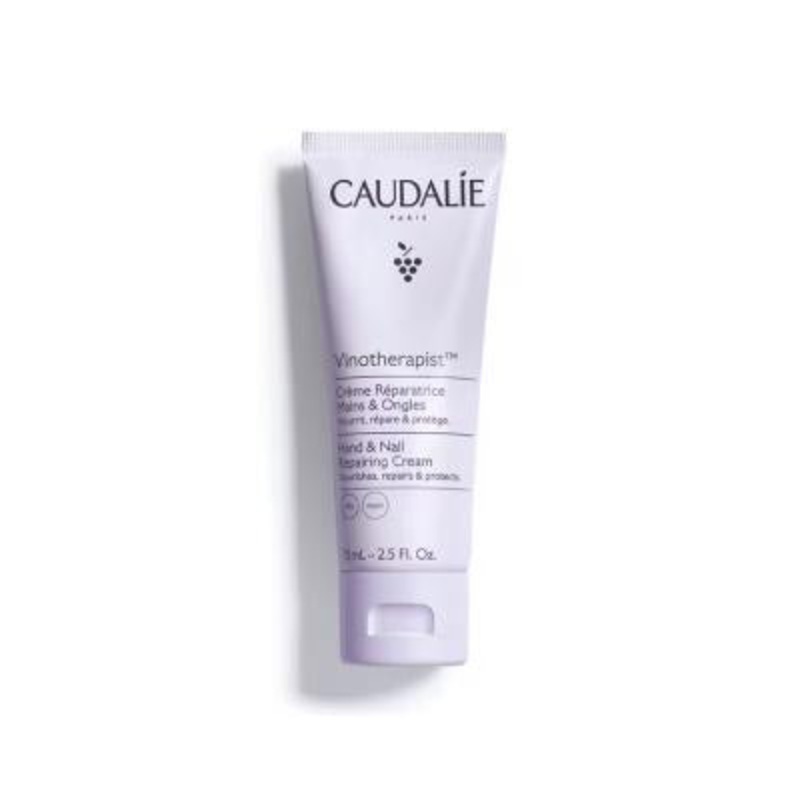 Caudalie Vinotherapist Hand Cream: Deeply Repairing & Moisturizing Dry Skin with Grape Seed Oil & Shea Butter for Non-Greasy Hydration (2.54 fl oz)