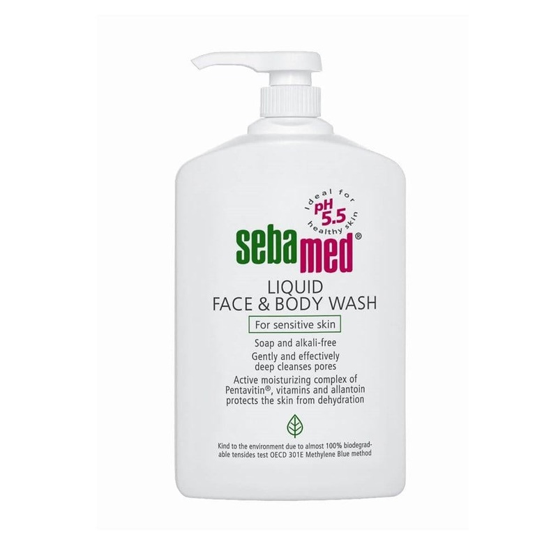 Sebamed Liquid Face & Body Wash – Gentle, pH 5.5 Cleanser for Sensitive Skin, Soap-Free, 33.81 fl oz
