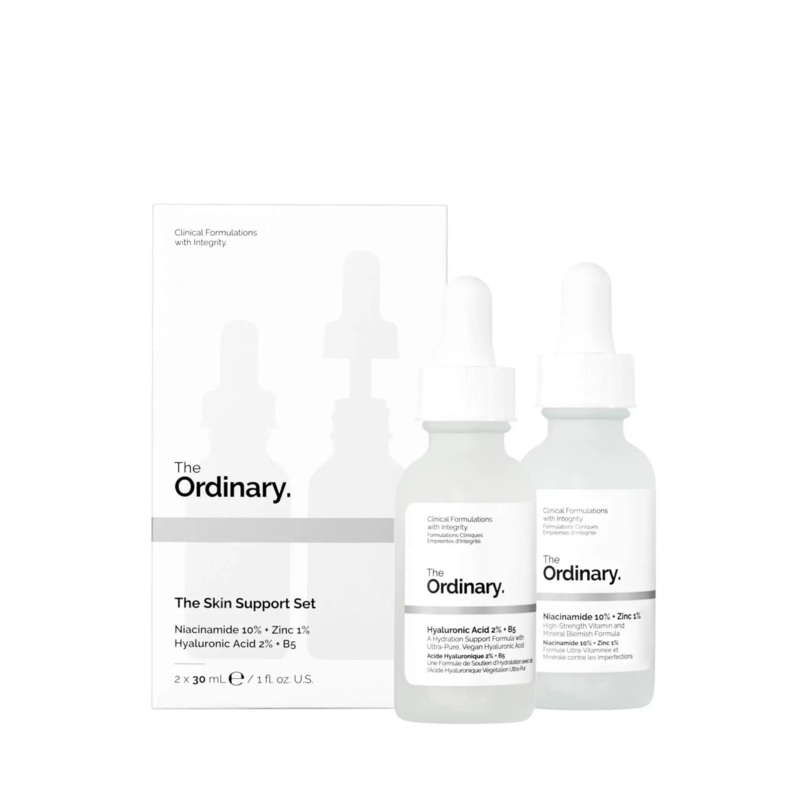 The Ordinary The Skin Support Set – Niacinamide + Hyaluronic Acid Serum – 2x30ml