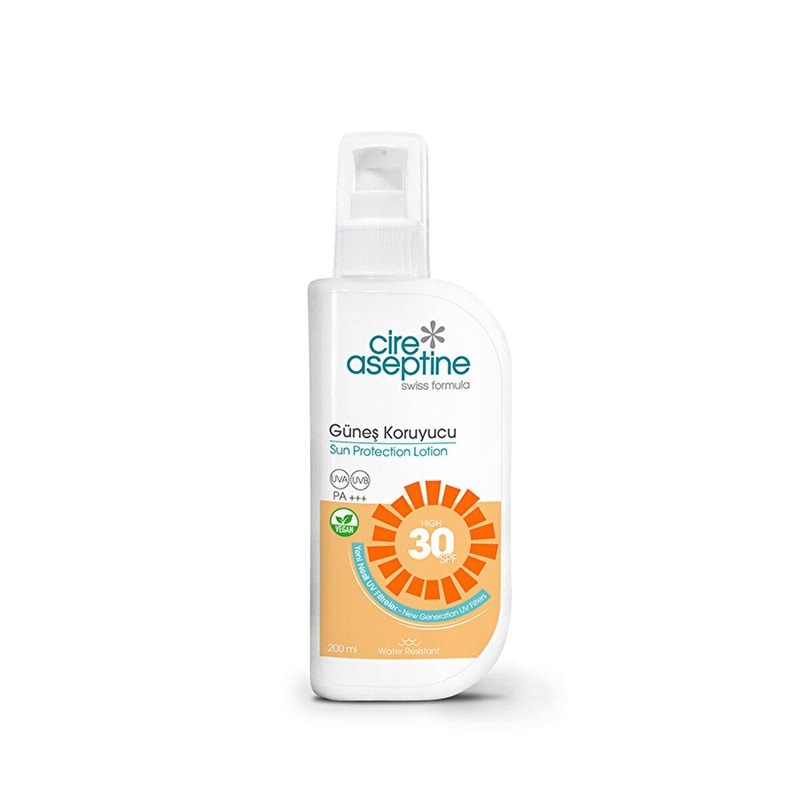 Cire Aseptine 30 SPF Vegan Sunscreen Lotion | Broad Spectrum UVA UVB Protection | Water Resistant & Sensitive Skin Friendly – 200ml/6.76 fl oz