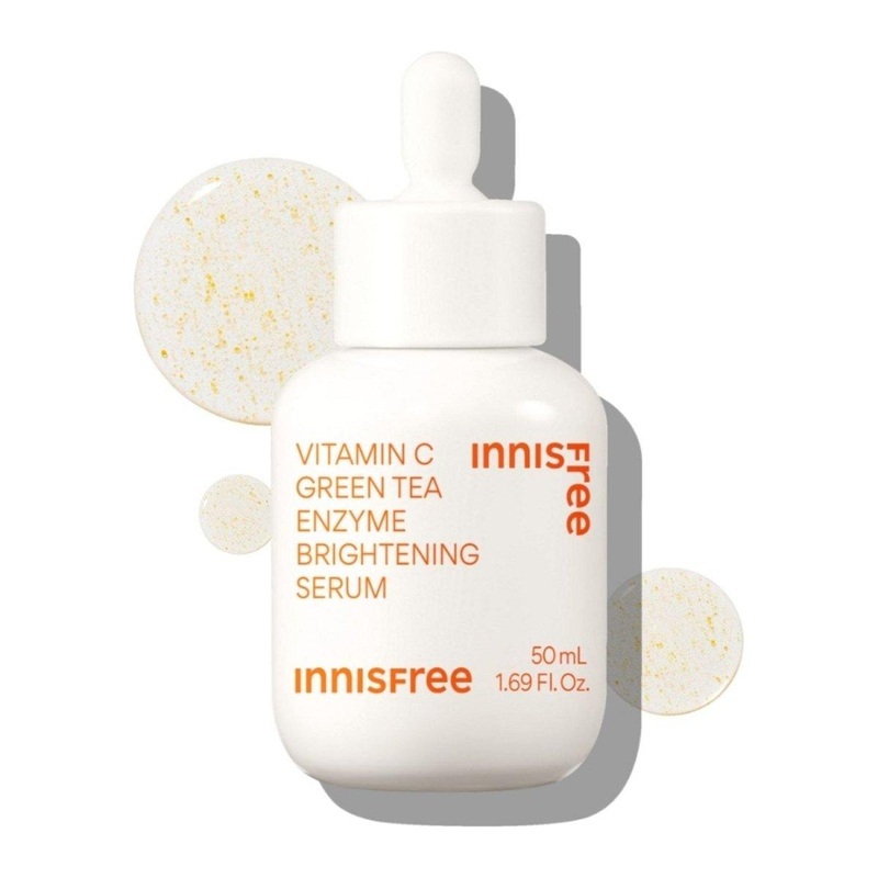 innisfree Green Tea Enzyme Vitamin C Brightening Serum – 50ml | Dark Spot & Skin Tone Correcting