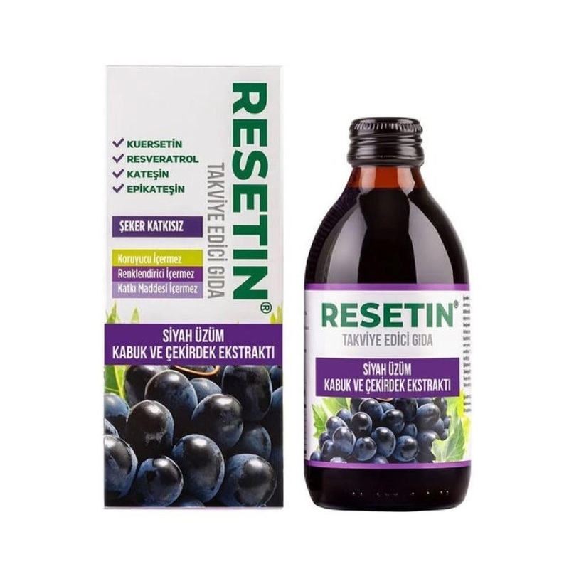 Resetin Grape Extract Supplement 250ml – Antioxidant Rich Liquid for Health & Wellness