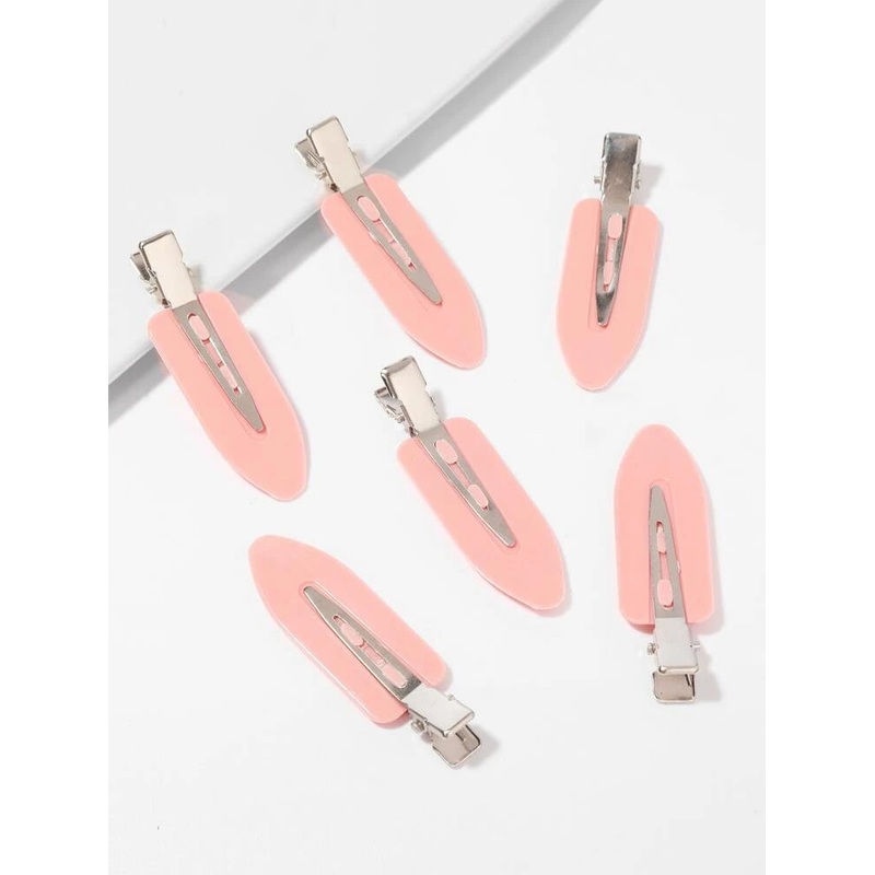 Shein 6pcs plain hair clip – pink