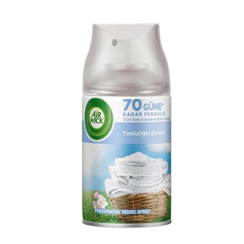 Air Wick Freshmatic Refill – Clean Linen Scent – Automatic Air Freshener Spray – Up to 70 Days of Freshness – Eliminate Odors