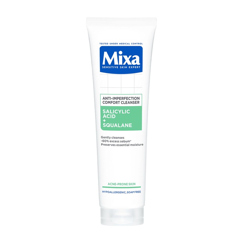 Mixa Anti-imperfection comfort cleanser for acne-prone skin, 150 mL