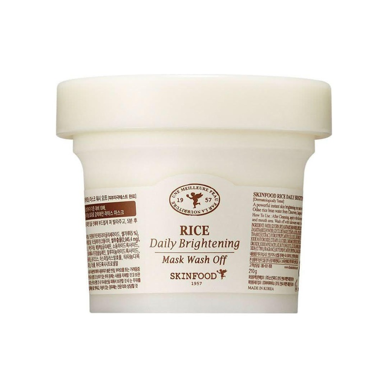 SKINFOOD Rice Daily Brightening Mask Wash Off – 210g | Instant Brightening & Gentle Exfoliation