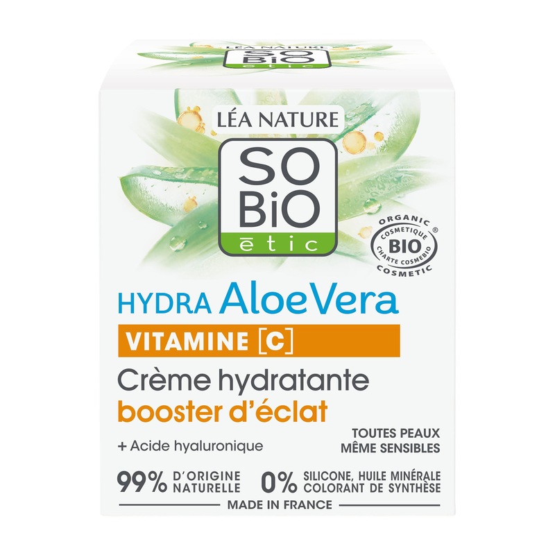 SO’BIO ETIC Radiance Boosting Moisturizer Hydra Aloe Vera Vitamin C, 50 mL