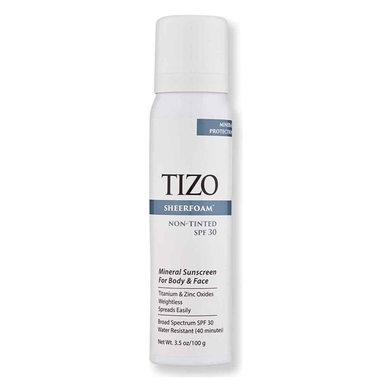 TIZO SheerFoam Non-Tinted SPF 30  100g | Weightless Mineral Sunscreen with Vitamins C & E