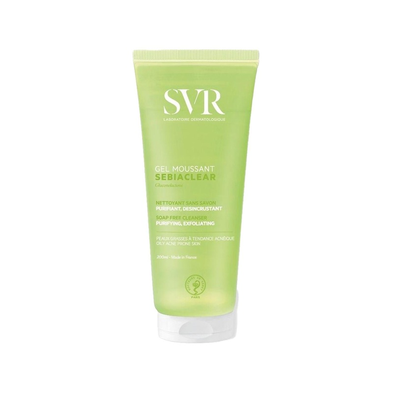 SVR Sebiaclear Facial Cleanser: Gentle Face Wash for Acne & Oily Skin | Deep Pore Cleansing, 200ml