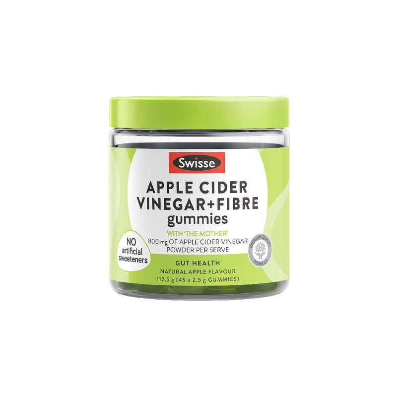 Swisse Apple Cider Vinegar + Fibre Gummies 800mg 45 Pack