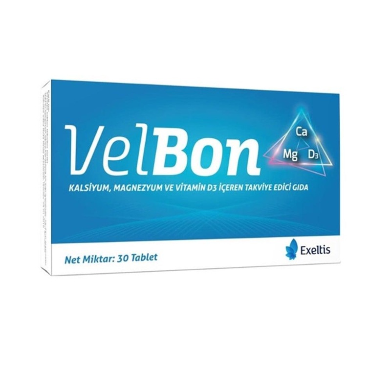 VelBon Dietary Supplement Calcium Magnesium Vitamin D3 Tablets for Bone Health Support