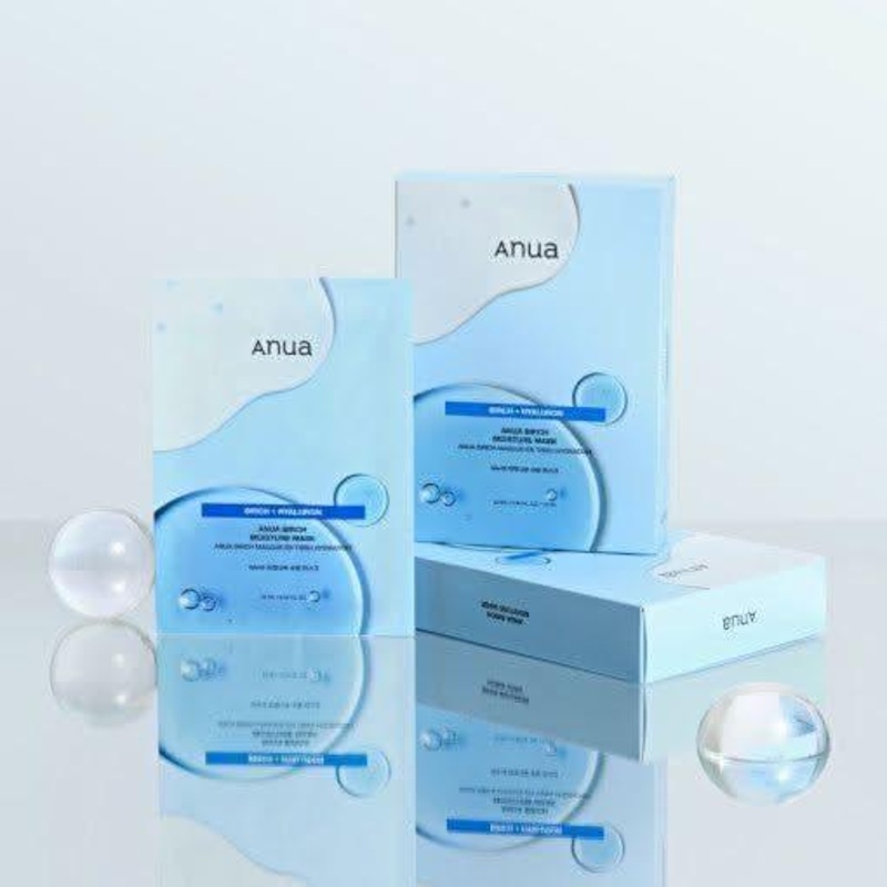 Anua Birch Moisture Mask  10 Count | Deep Hydration for Dry & Sensitive Skin