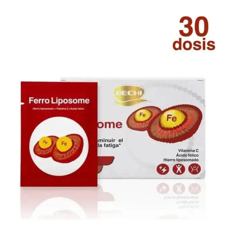 BECHI Lipid Iron Powder | Liposomal Iron & Vitamin Complex  Strawberry Flavour 1 UNIT