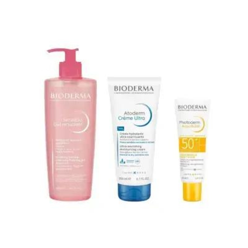 Bioderma Sensitive Skin Care Set – Skincare for Sensitive Skin with SPF50+ Sun Protection