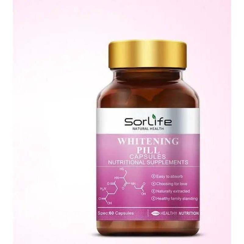 SORLIFE Whitening Pill Capsules | Advanced Skin Brightening & Hydration Formula 1 box