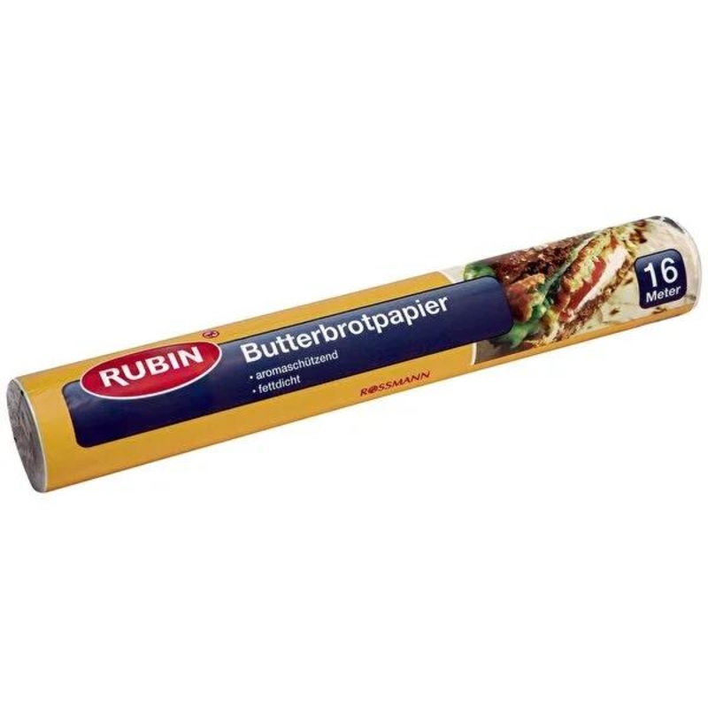 Rubin Food Storage Paper  16m Roll, Chlorine-Free, Recyclable Food Wrap for Kitchen Storage & Aroma Protection