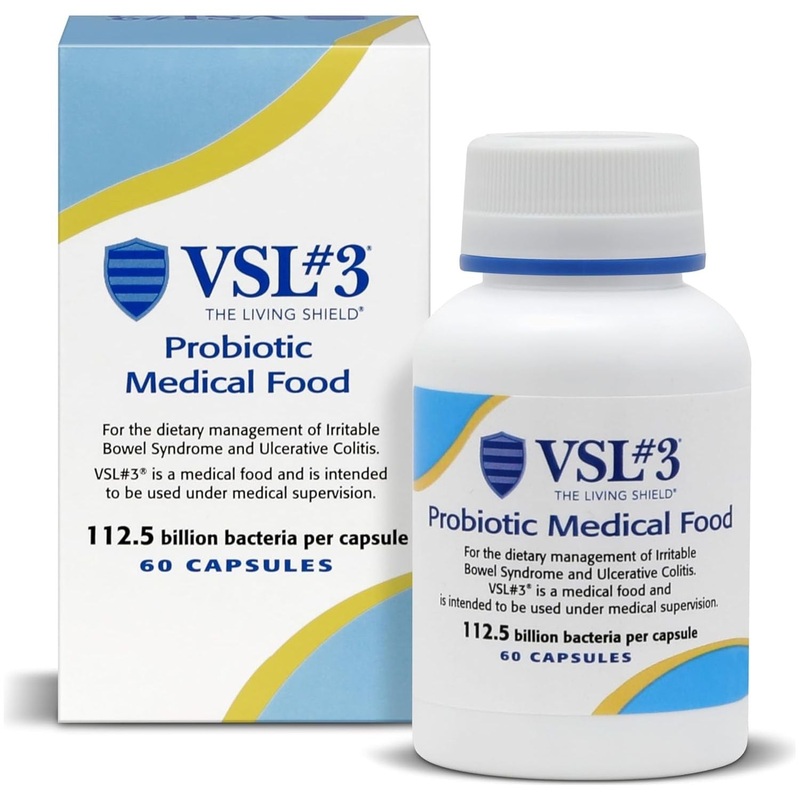VSL#3 Probiotic Medical Food  60 Capsules | High-Potency Gut Health Support 60 Count (Pack Of 1)