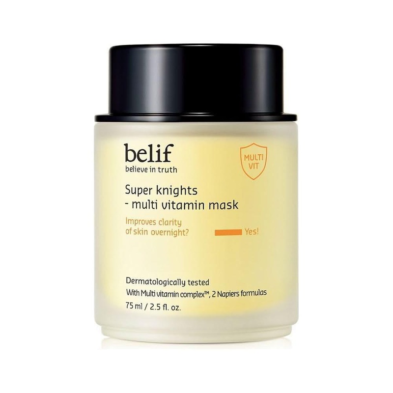 belif Super Knights Multi Vitamin Mask  75ml | Overnight Hydration, Brightening & Skin Recovery Mask
