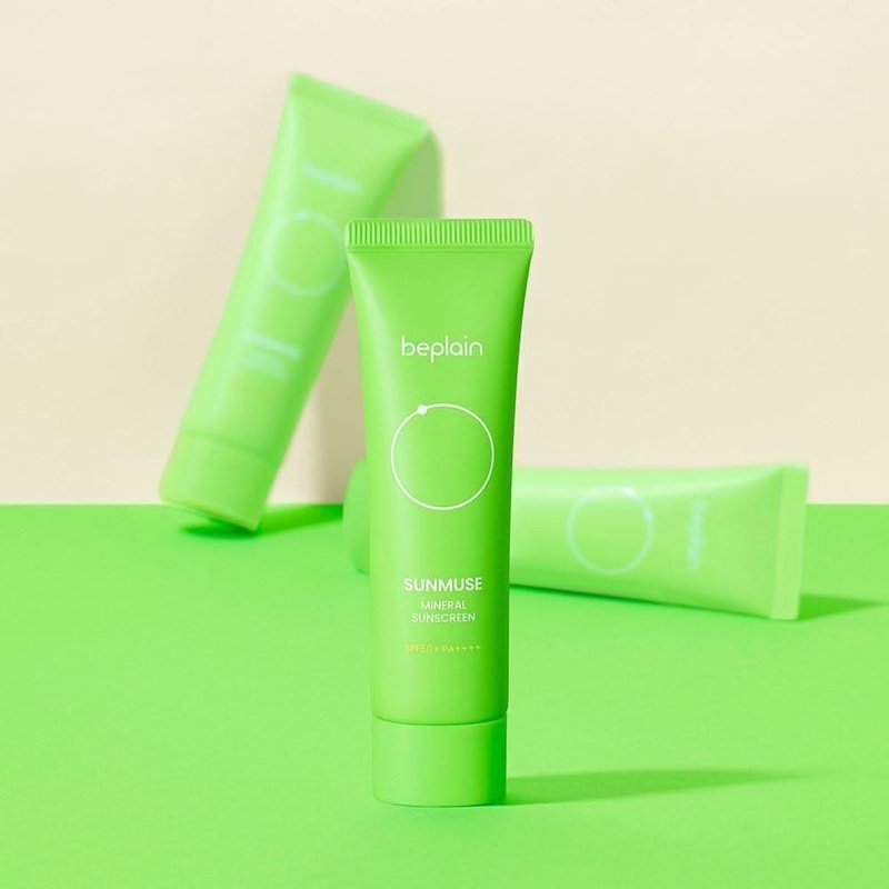 beplain Sunmuse Mineral Sunscreen SPF50+ PA++++  50ml | Reef-Safe, Lightweight UV Protection