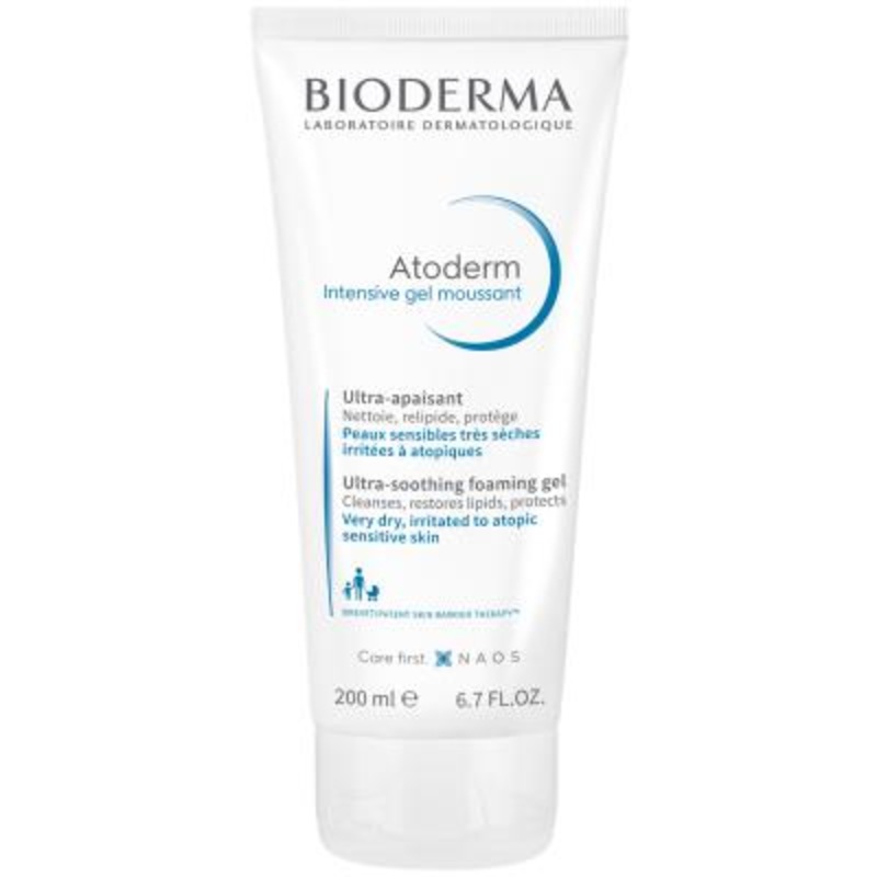Bioderma Atoderm Intensive Foaming Gel – Gentle, Dermatologically Tested Cleanser for Dry & Sensitive Skin