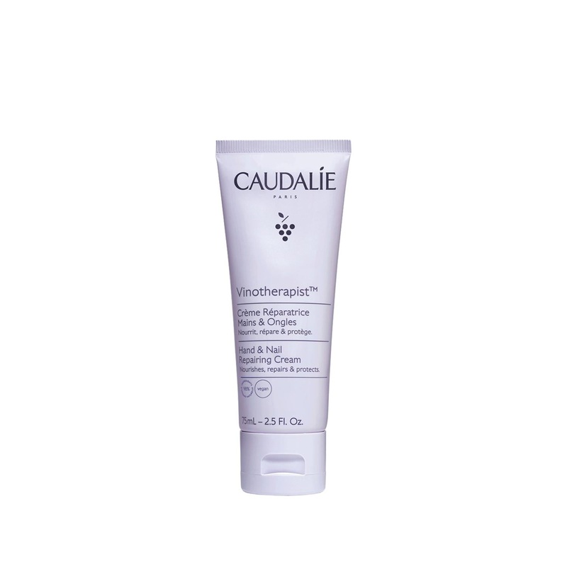 Caudalie Vinotherapist Hand & Nail Cream – Moisturizing 75ml Natural Hand Cream for Dry Hands & Nails