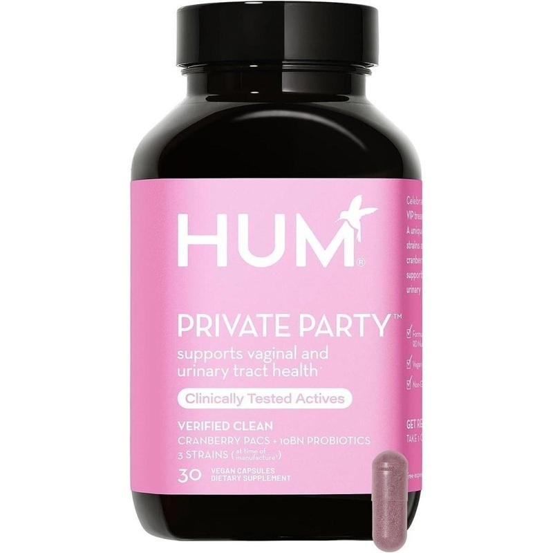 HUM Nutrition Private Party  30 Capsules | Probiotic & Cranberry Blend for Vaginal & Urinary Tract Health 30-Day Supply