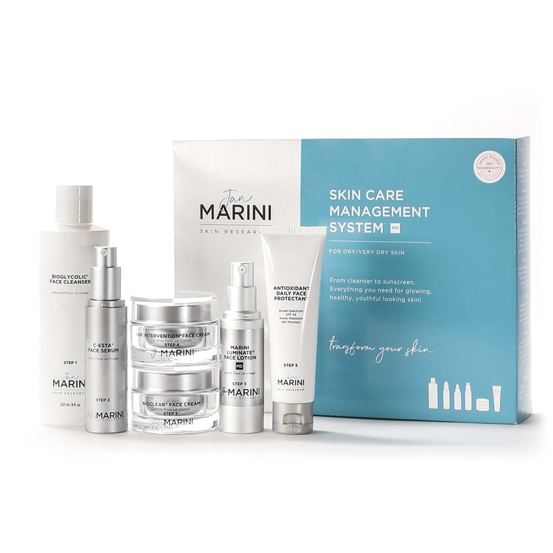 Jan Marini Skin Care Management System MD – Dry/Very Dry Skin with Antioxidant Daily Face Protectant SPF 33