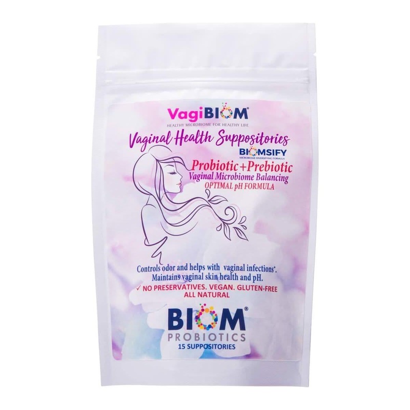 VagiBiom Vaginal Health Suppositories  15 Suppositories | pH Balance & Vaginal Wellness