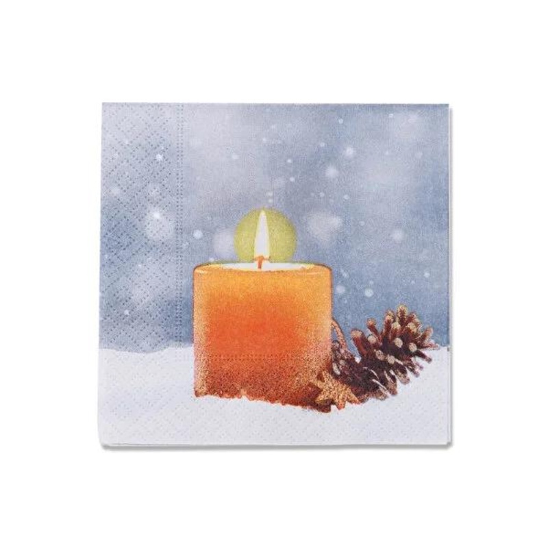 Alouette Christmas Napkin Candle Holder 20-Piece Set – Festive Holiday Decoration for New Year’s & Christmas Celebrations