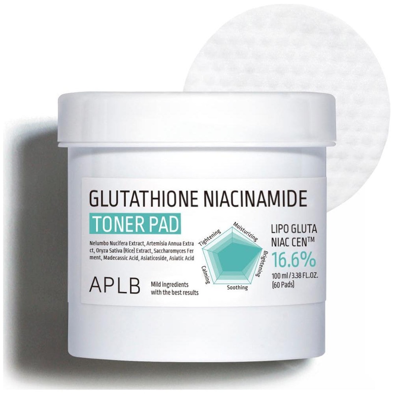 APLB Glutathione Niacinamide Toner Pad  100ml / 60 Pads | Brightening, Hydrating & Pore-Refining Care