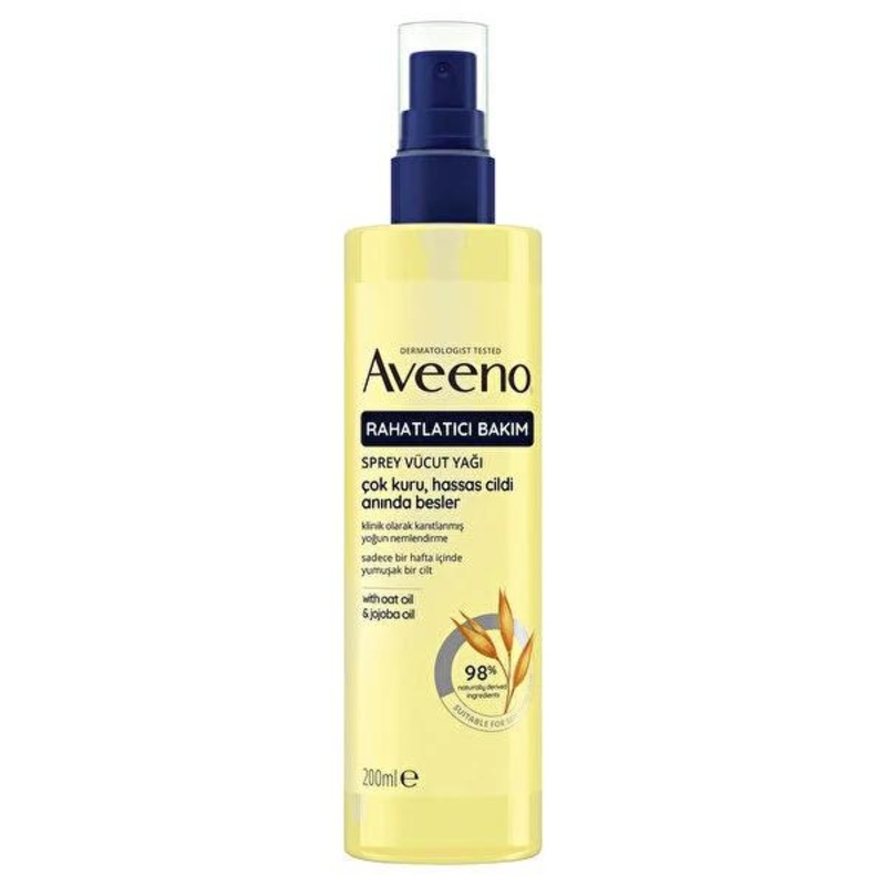 Aveeno Moisturizing Body Oil for Sensitive Skin – Intensely Hydrates & Softens Dry Skin, 6.76 fl oz