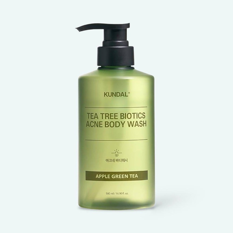 Kundal Tea Tree Biotics Acne Body Wash  500ml (Apple Green Tea) | Exfoliating, Soothing & Balancing