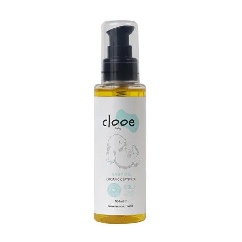 Clooe Organic Baby Oil 100ml – Natural Skincare for Sensitive Skin, Paraben-Free & Gluten-Free