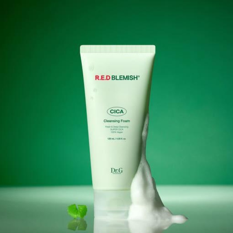 Dr.G RED BLEMISH Cica Cleansing Foam  120ml | Gentle Daily Cleanser for Sensitive, Blemish-Prone Skin