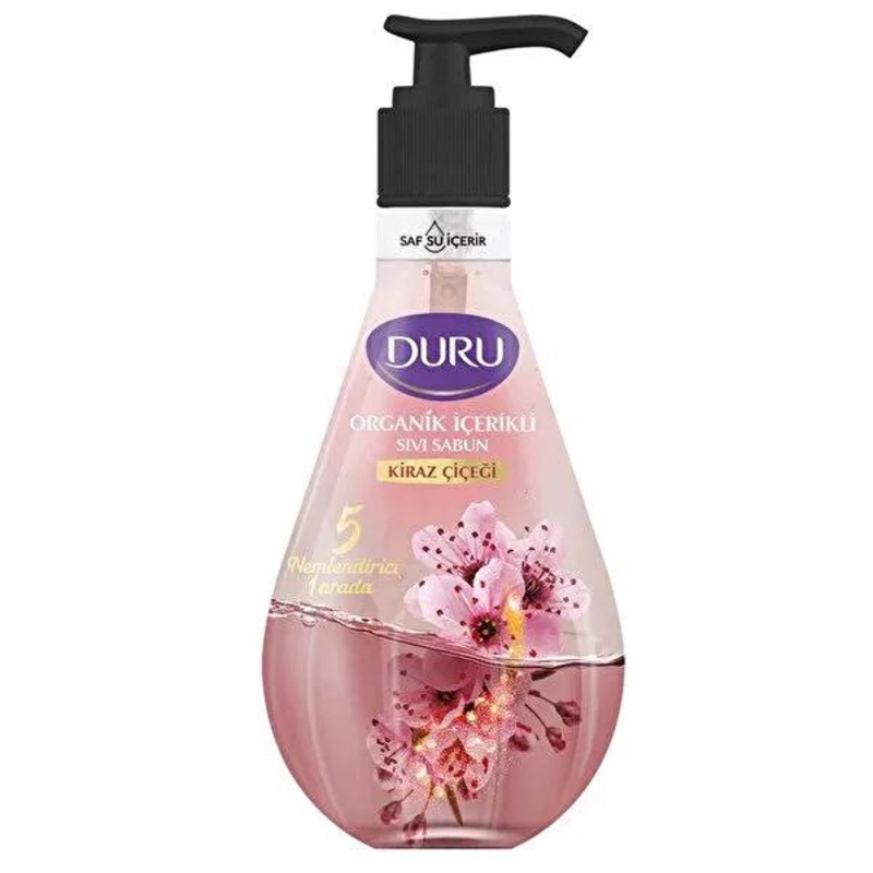 Duru Cherry Blossom Liquid Hand Soap: Moisturizing, Plant-Based, Floral Scented, Gentle Hand Wash – 500ml