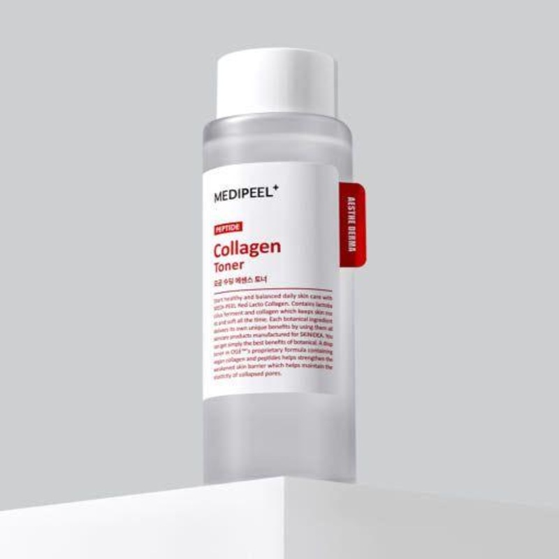 MEDIPEEL Red Lacto Collagen Soothing Essence Toner  200ml  Hydrating, Pore-Tightening & Barrier-Strengthening Toner for Firm, Radiant Skin