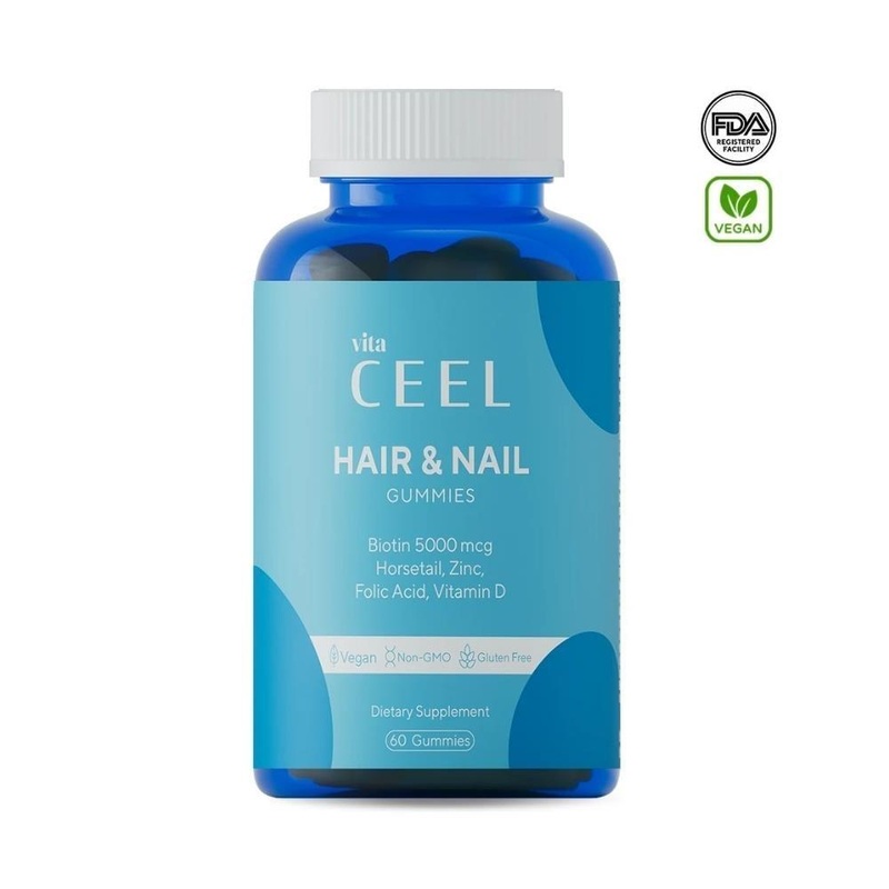 vita CEEL Hair & Nail 60 Gummies – Biotin, Vitamin D, Zinc Supplement for Healthy Hair and Nails