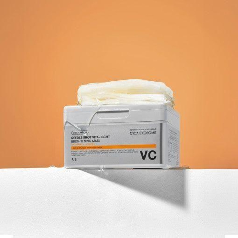 VT Reedle Shot Vita-light Brightening Mask  30 Masks (330g) | Vitamin-Infused Glow with Patented Cica Reedle Technology