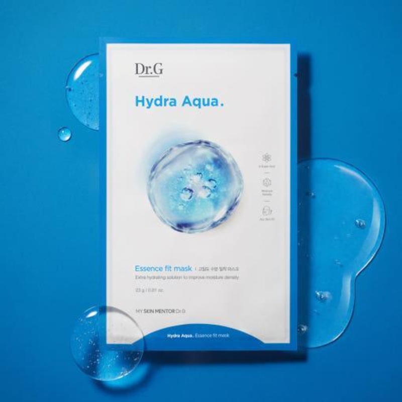 Dr.G Hydra Aqua Essence Fit Mask  23g x 10 Sheets | Intense Hydration & Skin Barrier Care for Radiant Glow