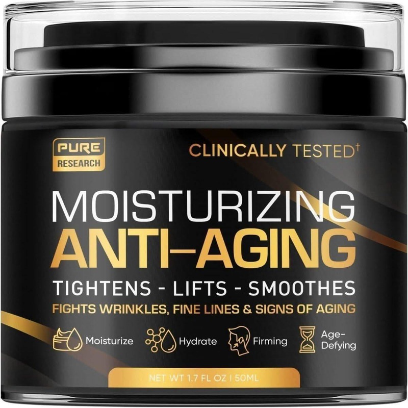 Pure Research Moisturizing Anti-Aging Cream for Men – 50ml | Hydrating & Wrinkle-Reducing Formula White