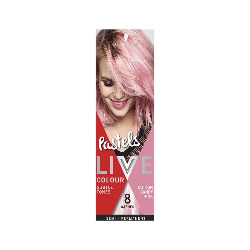 Schwarzkopf Live Semi Permanent Pastels Hair Colors Cotton-Candy-Pink
