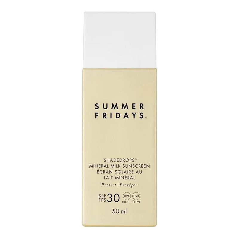 Summer Fridays ShadeDrops Mineral Milk Sunscreen SPF 30  50ml | Lightweight Mineral SPF with Antioxidants & Hydration