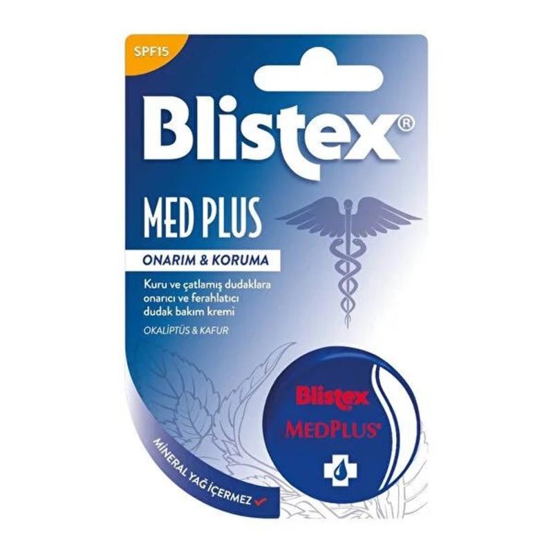 Blistex MedPlus Lip Balm – Intensive Repair for Dry, Cracked Lips | Cooling Menthol & Camphor Relief | Lip Protectant, 7ml Jar